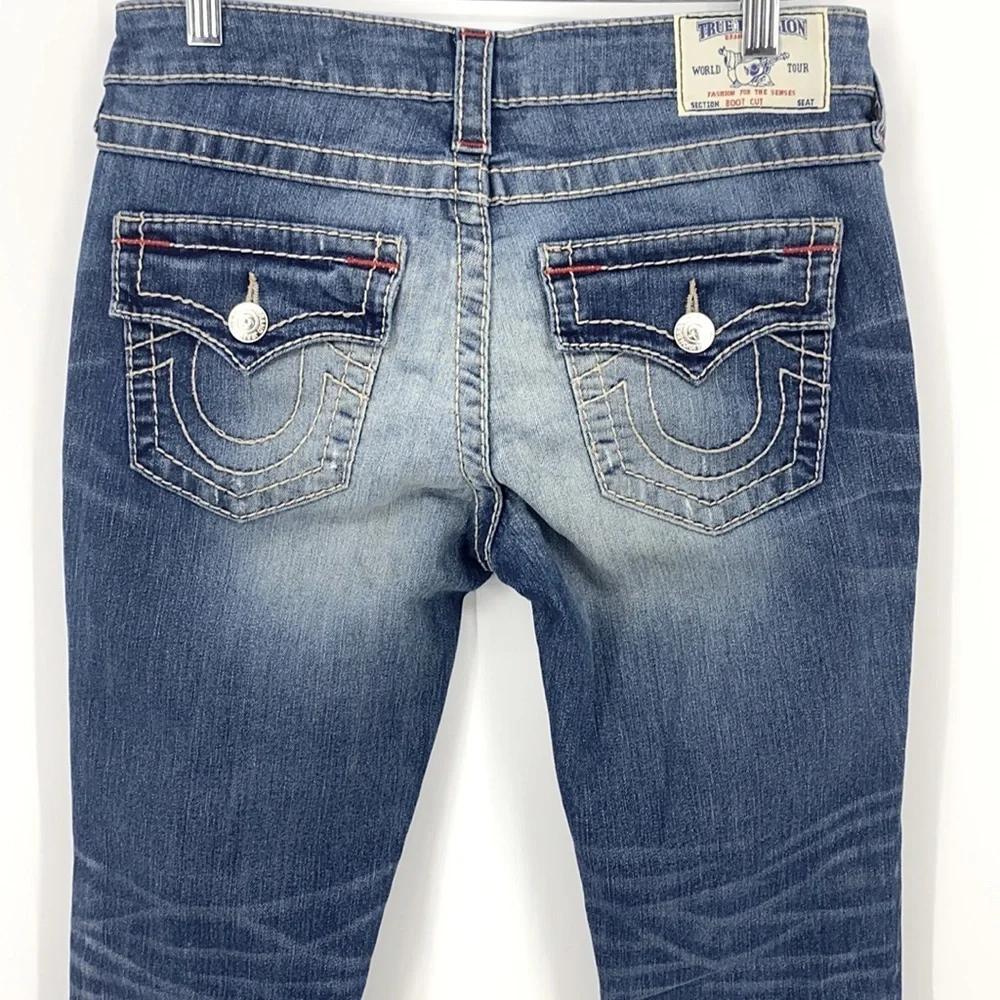 True religion distressed boot cut jeans Size 27